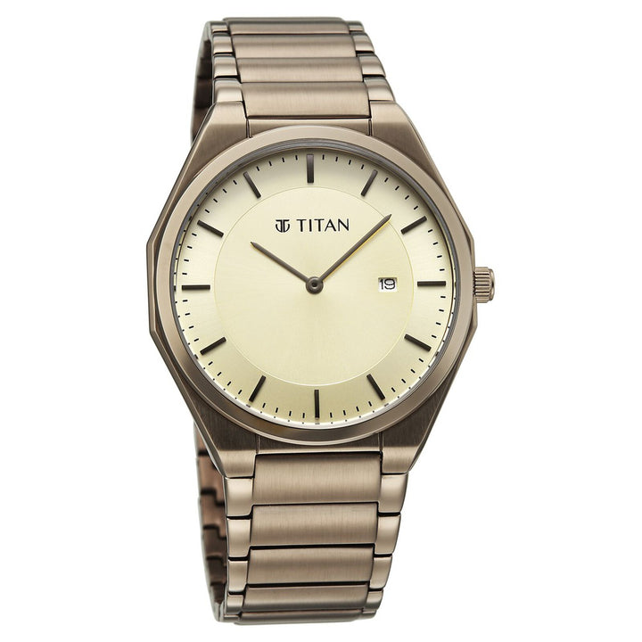Titan Classique Slim Wear 90257QM03 Champagne Dial Men&