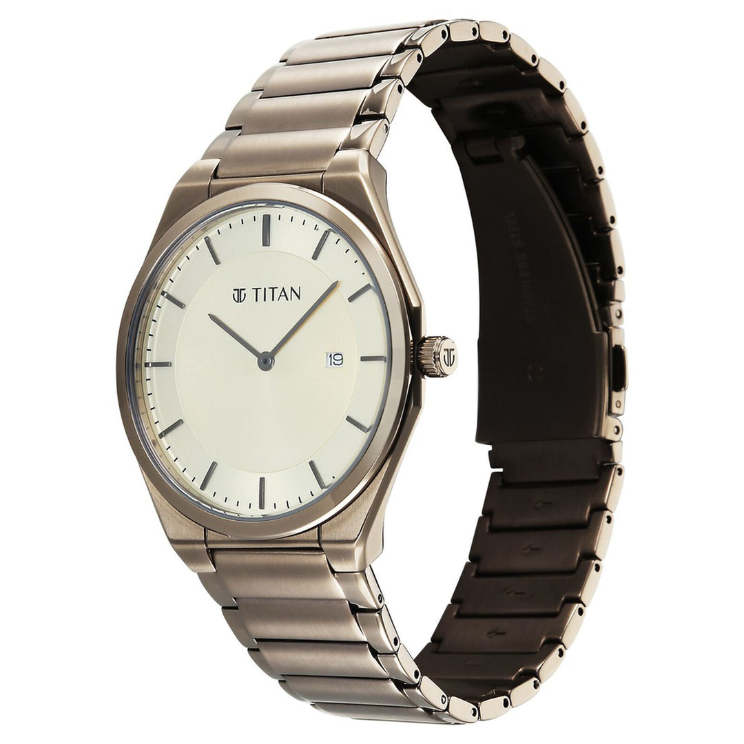 Titan Classique Slim Wear 90257QM03 Champagne Dial Men&