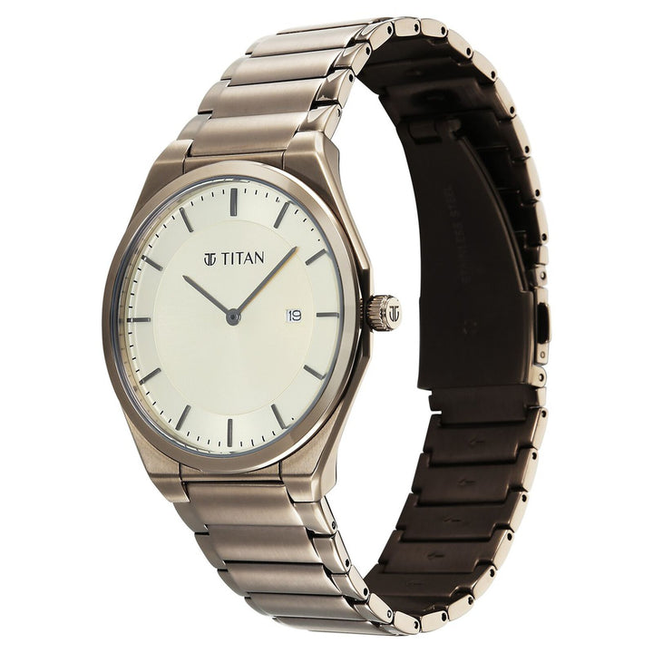 Titan Classique Slim Wear 90257QM03 Champagne Dial Men&