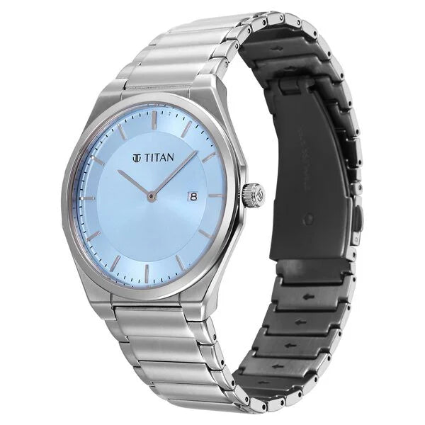 Titan Classique Slim Wear 90257SM01 Blue Dial Men&