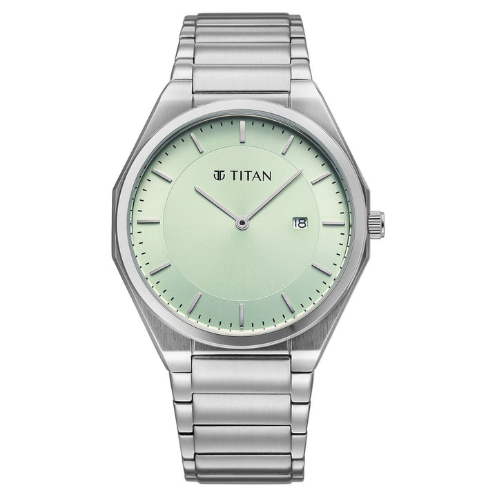 Titan Classique Slim Wear 90257SM02 Pastel Green Dial Men&