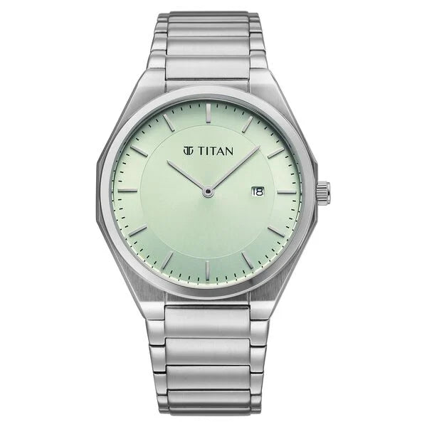 Titan Classique Slim Wear 90257SM02 Pastel Green Dial Men&