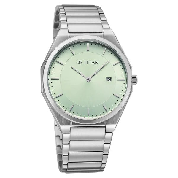 Titan Classique Slim Wear 90257SM02 Pastel Green Dial Men&