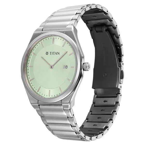 Titan Classique Slim Wear 90257SM02 Pastel Green Dial Men&