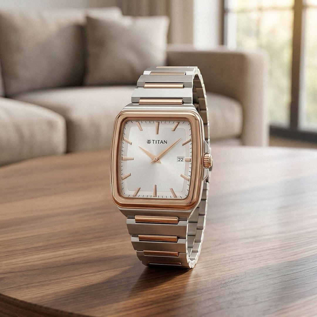 Titan Titan Classique Sleekfit 90260KM01 Silver Dial Men&