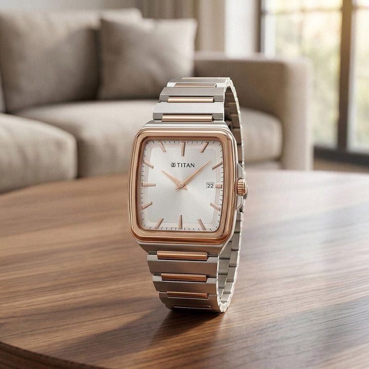 Titan Titan Classique Sleekfit 90260KM01 Silver Dial Men&