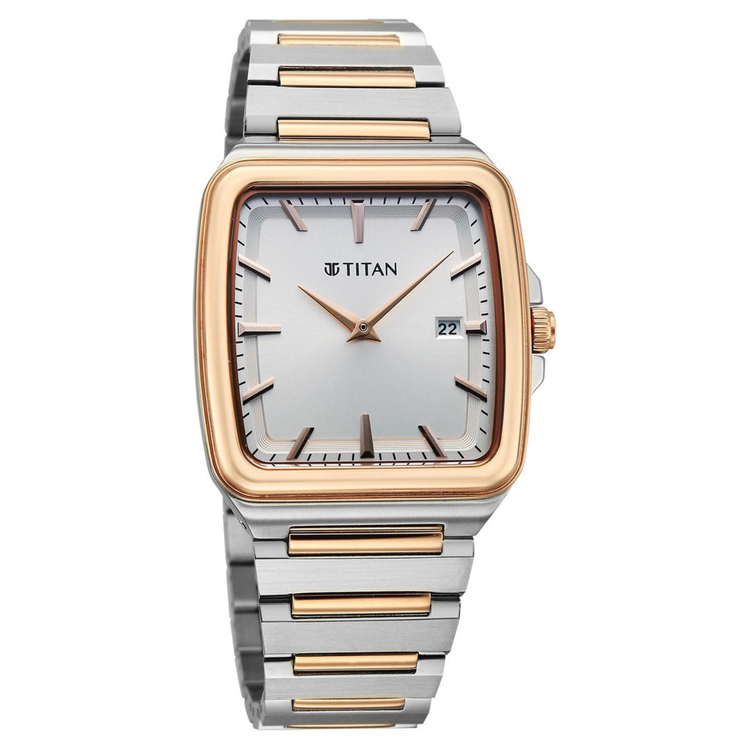 Titan Titan Classique Sleekfit 90260KM01 Silver Dial Men&