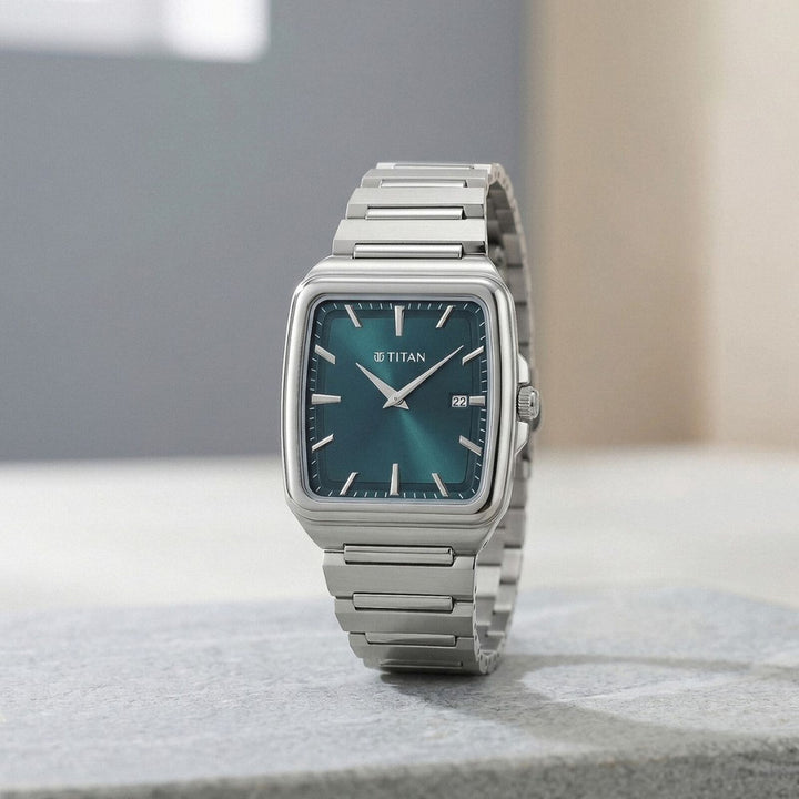 Titan Titan Classique Sleekfit 90260SM02 Green Dial Men&