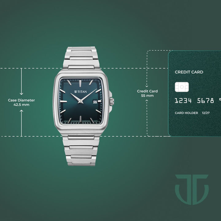 Titan Titan Classique Sleekfit 90260SM02 Green Dial Men&
