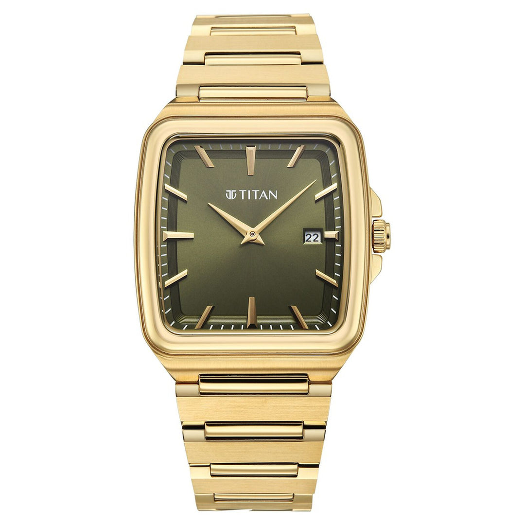 Titan Classique Sleekfit 90260YM01 Green Dial Men&