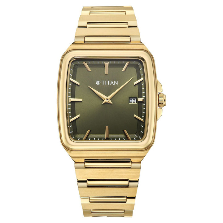 Titan Classique Sleekfit 90260YM01 Green Dial Men&