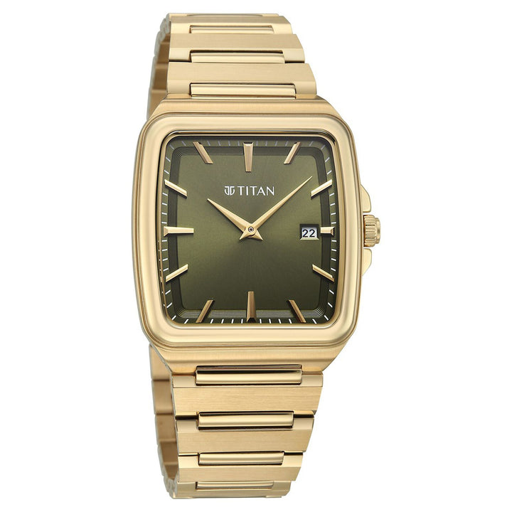 Titan Classique Sleekfit 90260YM01 Green Dial Men&