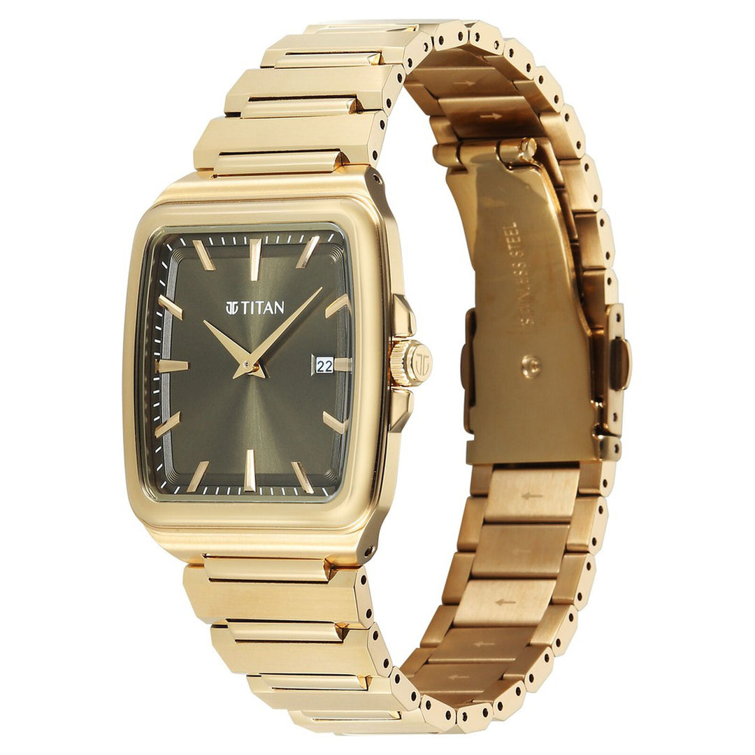 Titan Classique Sleekfit 90260YM01 Green Dial Men&