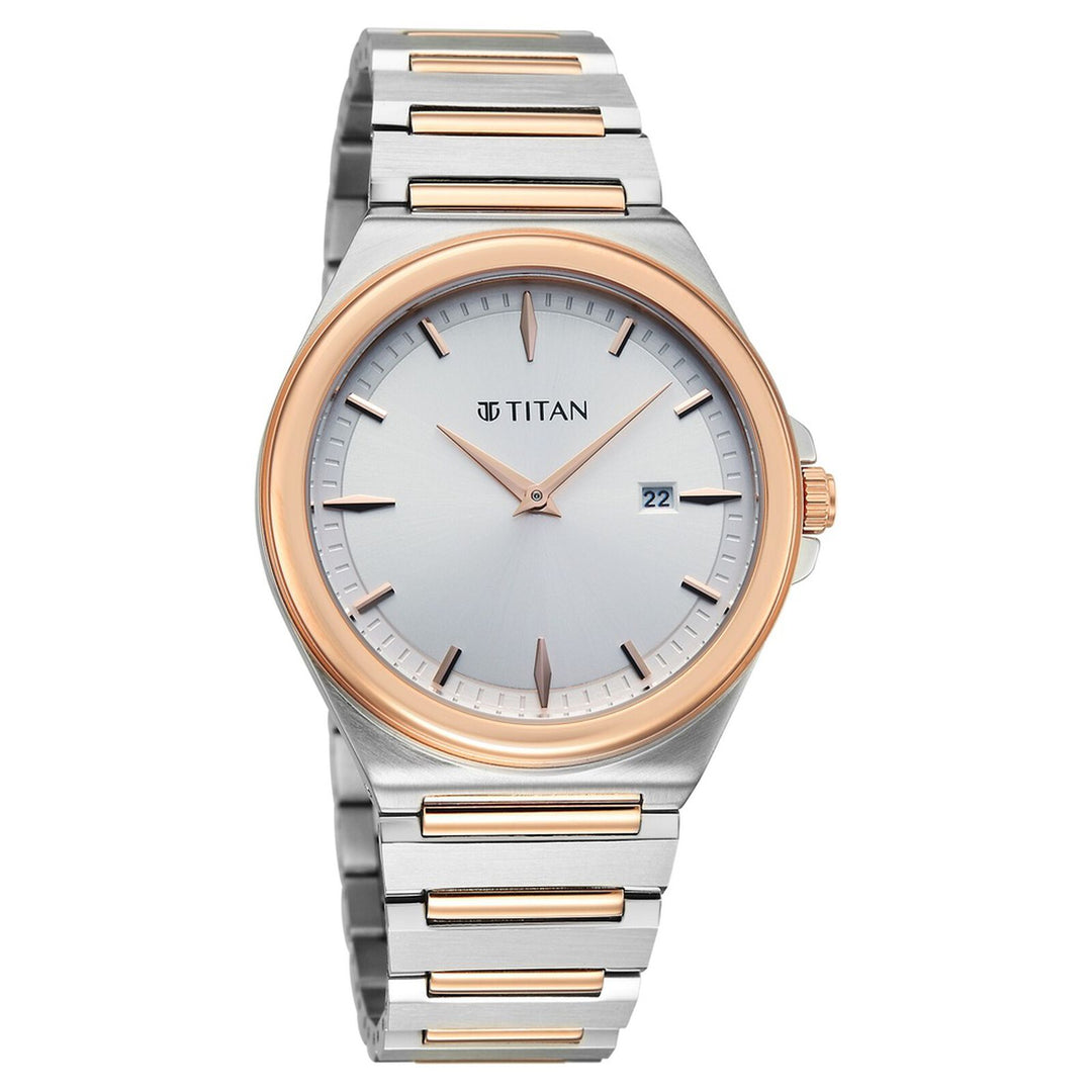 Titan Titan Classique Sleekfit 90261KM01 Silver Dial Men&