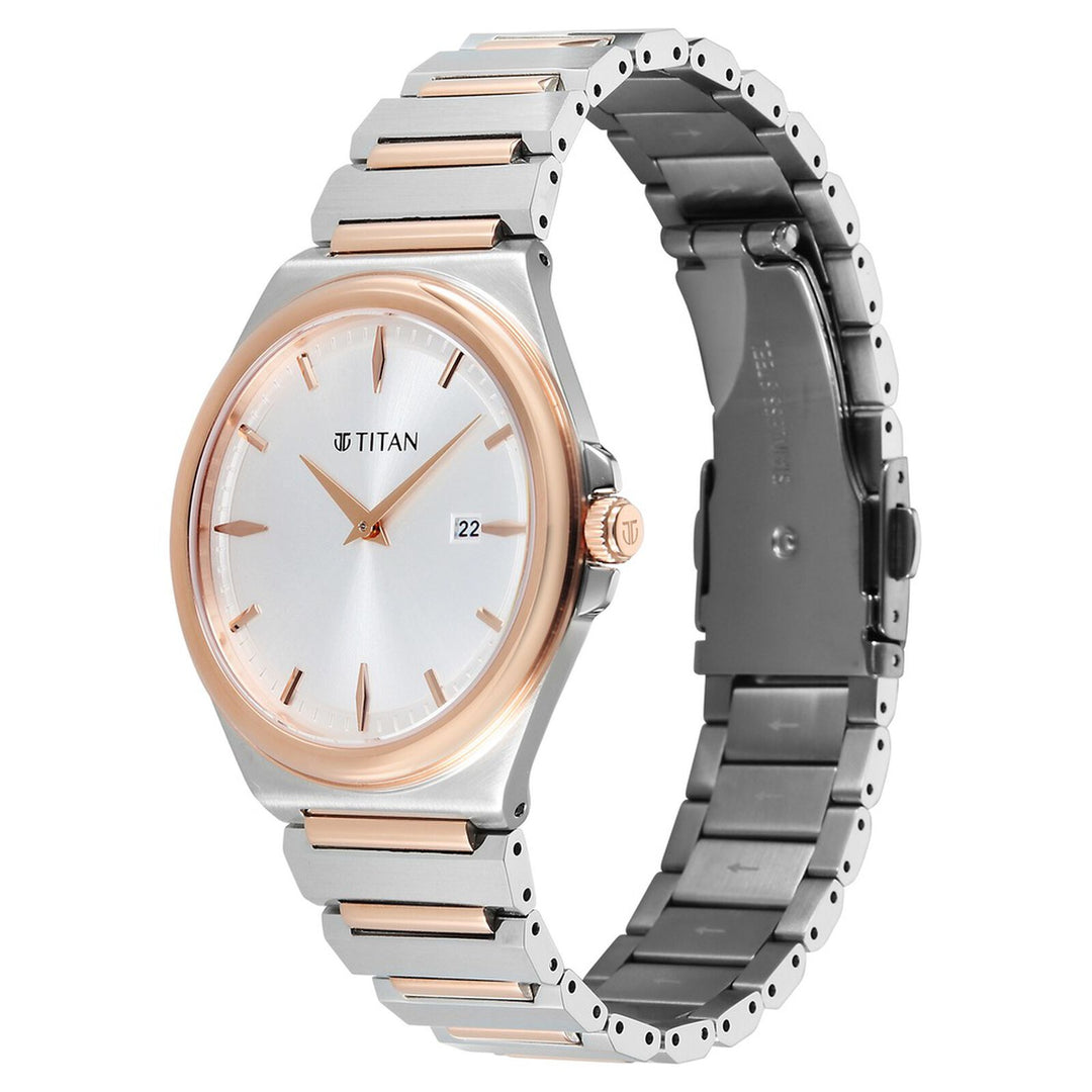 Titan Titan Classique Sleekfit 90261KM01 Silver Dial Men&
