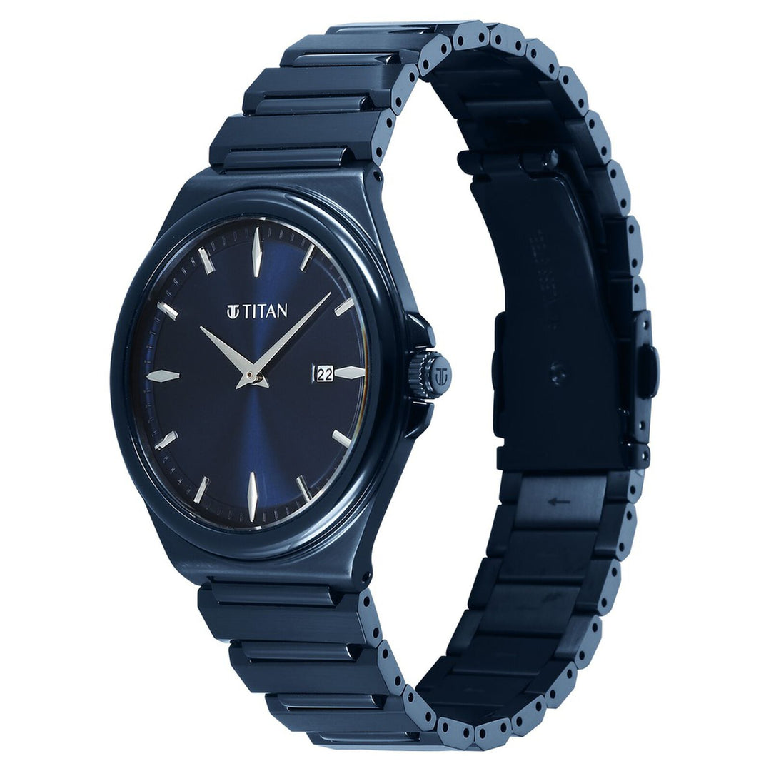 Titan Classique Sleekfit 90261QM01 Blue Dial Men&