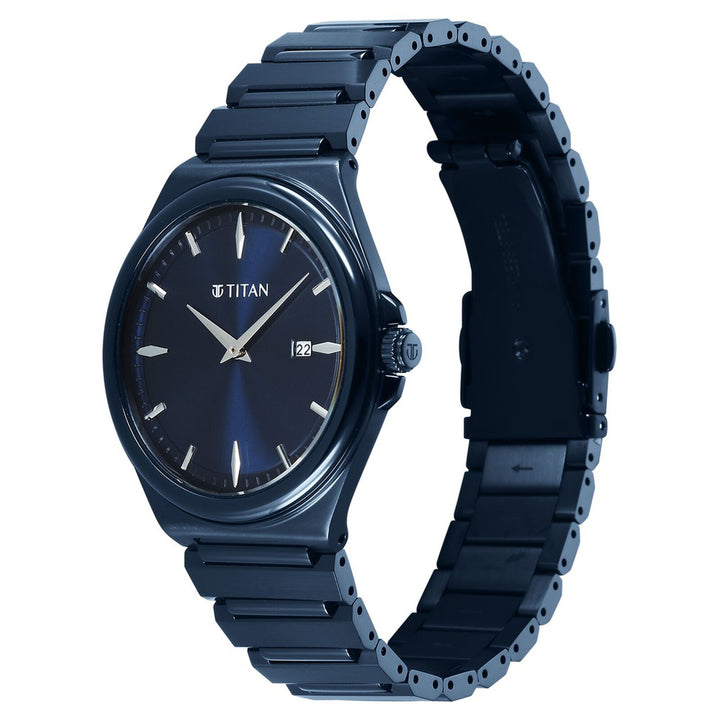 Titan Classique Sleekfit 90261QM01 Blue Dial Men&
