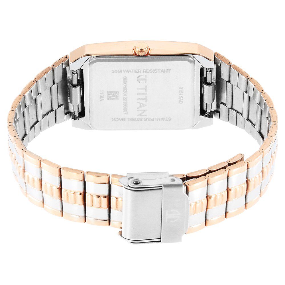 Titan Quartz Analog Silver Dial Stainless Steel Strap Watch for Men-NS9151KM01