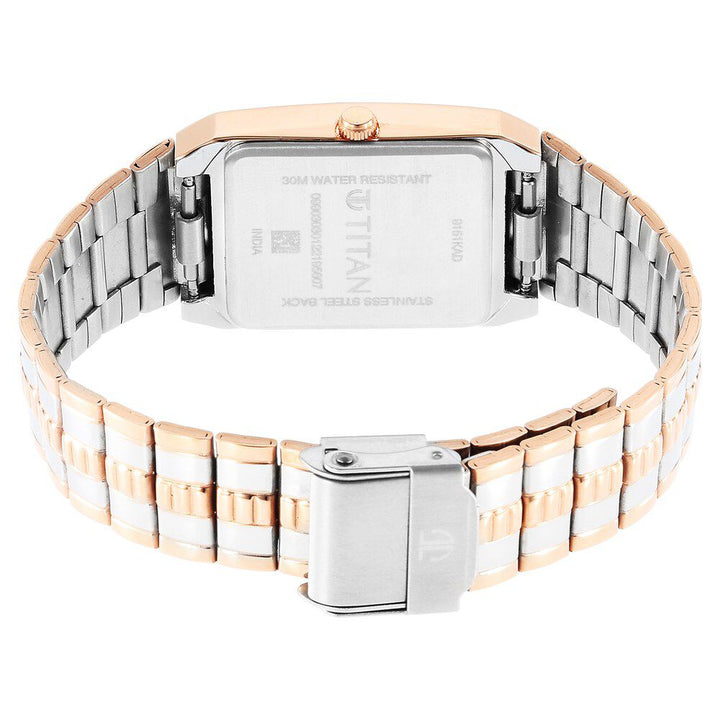 Titan Quartz Analog Silver Dial Stainless Steel Strap Watch for Men-NS9151KM01