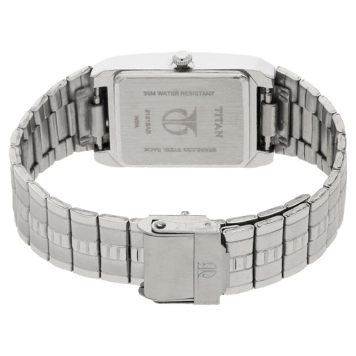 Titan Quartz Analog with Date White Dial Stainless Steel Strap Watch for Men - The Watch Factory ®