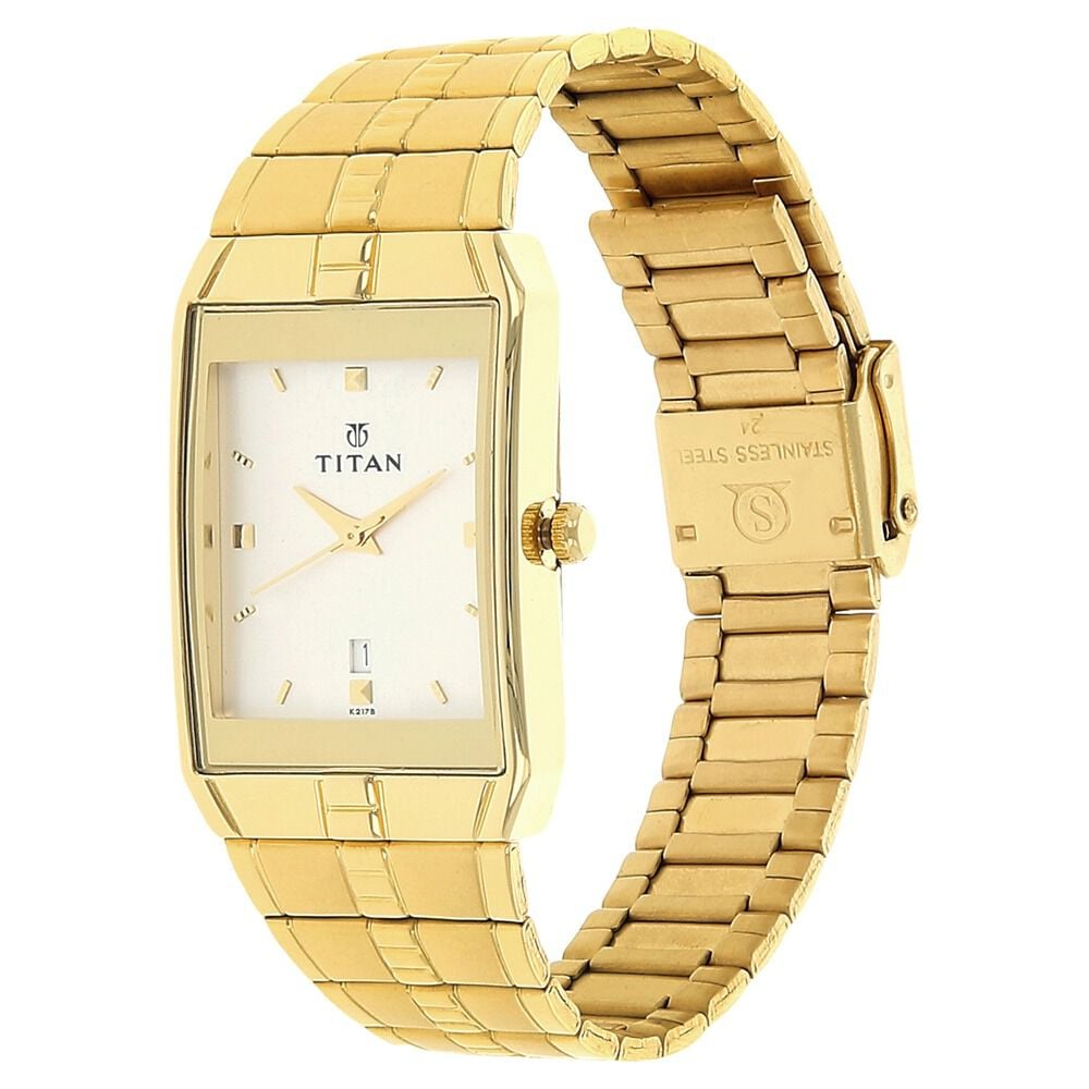 Titan Analog with Date Silver Dial Metal Strap watch for Men - The Watch Factory ®