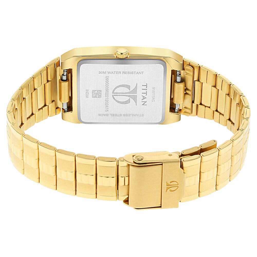 Titan Quartz Analog with Date White Dial Metal Strap Watch for Men - The Watch Factory ®