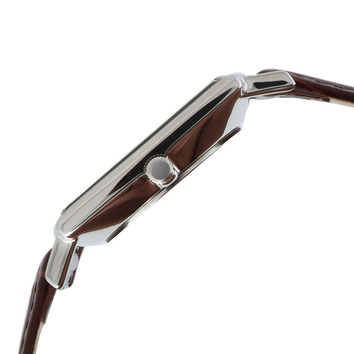 Titan Quartz Analog with Date Silver Dial Leather Strap Watch for Men-NS9159SL01