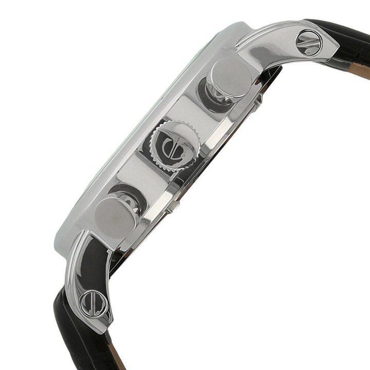 Titan Chronograph White Dial Chrono Quartz Leather Strap watch for Men-NH9234SL01E