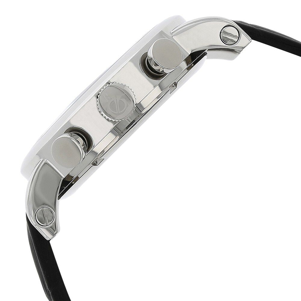 Titan Quartz Chronograph Black Dial Leather Strap Watch for Men-NH9234SL02E