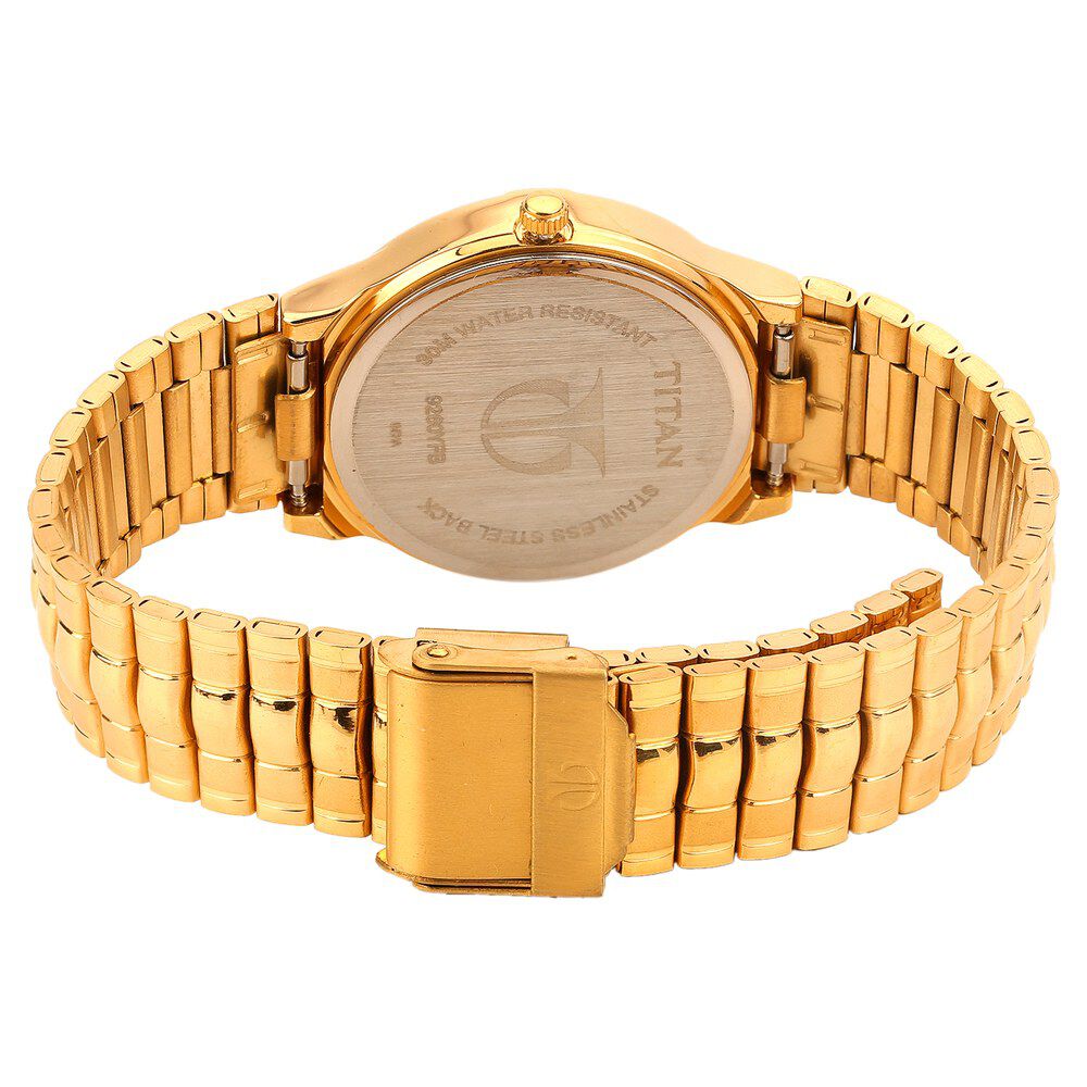 Titan Quartz Analog with Date White Dial Metal Strap Watch for Men-NF9260YM01A