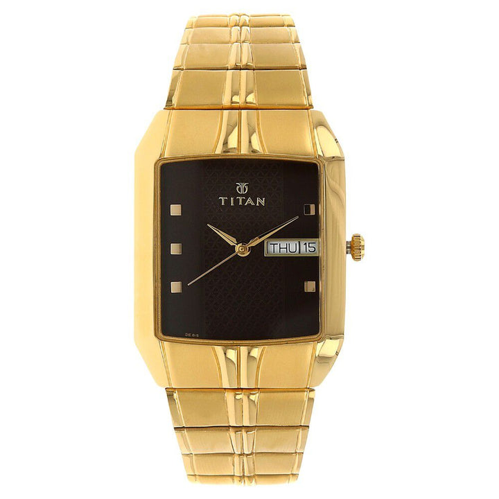 Titan Quartz Analog with Day and Date Silver Dial Stainless Steel Strap Watch for Men-NH9264YM04