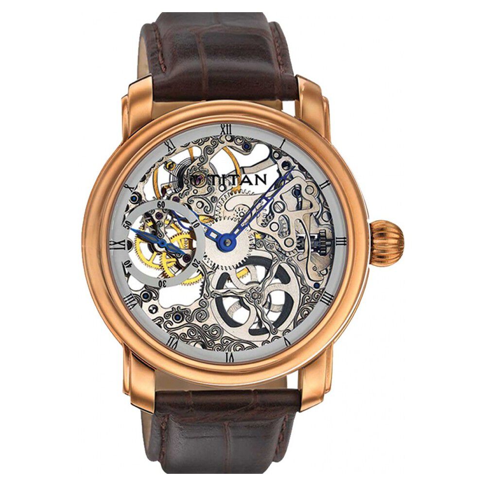 Titan Quartz Analog Transparent Dial Watch for Men-ND9277WL01J