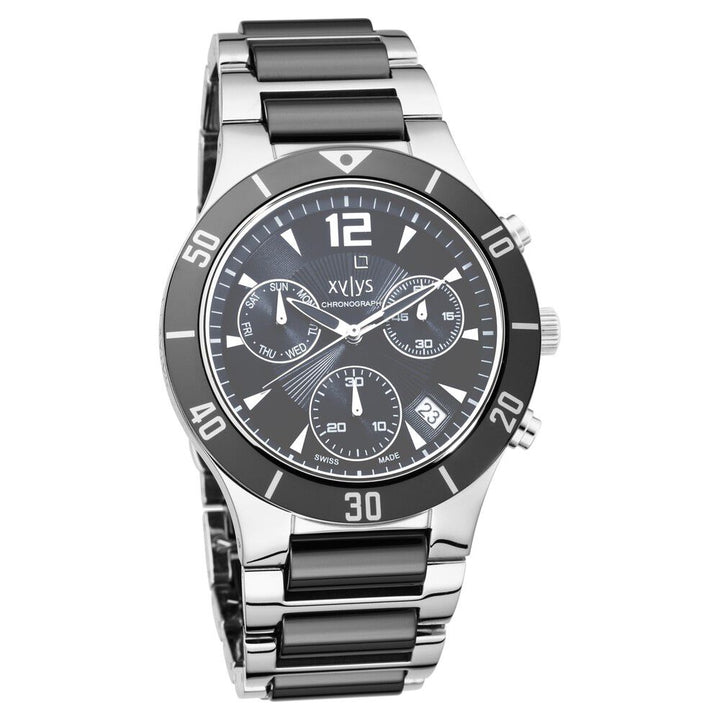 Xylys Swiss Analog Stainless Steel Black Dial Watch for Men NS9295DM04