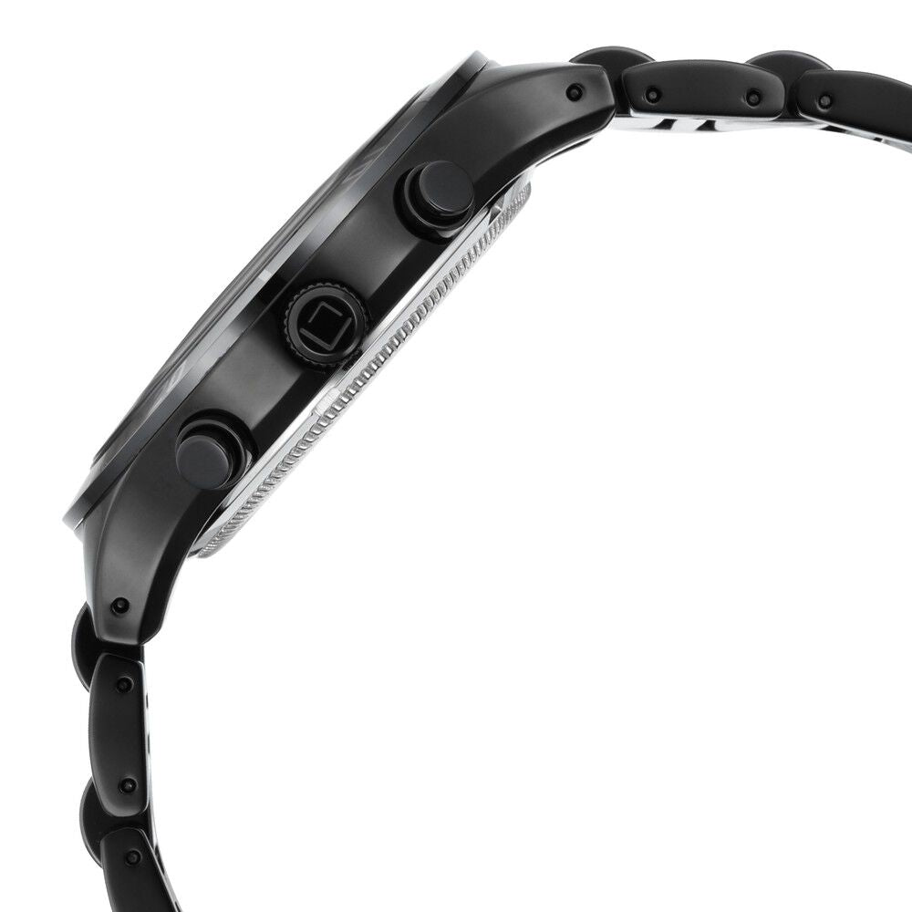 Xylys Swiss Chronograph Stainless Steel And Ceramic Strap Black Dial Watch For Men NS9295DM05