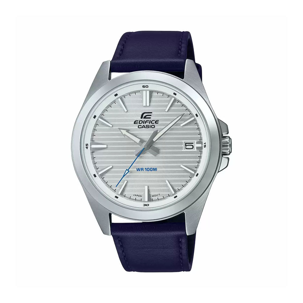 Casio Edifice Men Water-Resistant Analog Watch with Leather Strap - ED ...