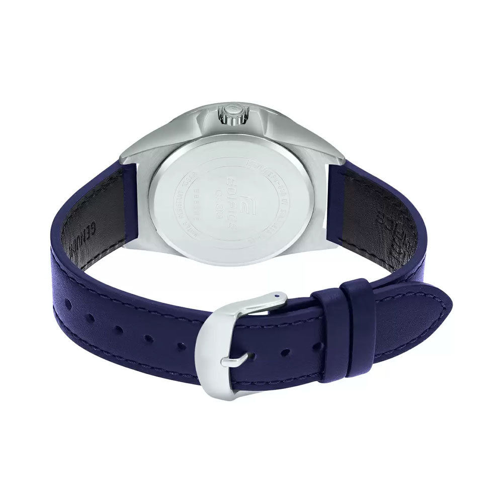 CASIO Edifice Men Water-Resistant Analog Watch With Leather Strap - ED541