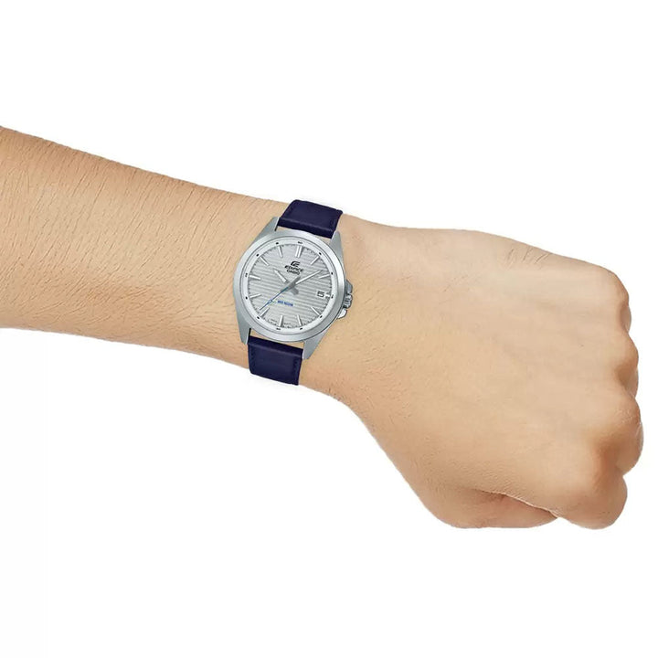 CASIO Edifice Men Water-Resistant Analog Watch With Leather Strap - ED541