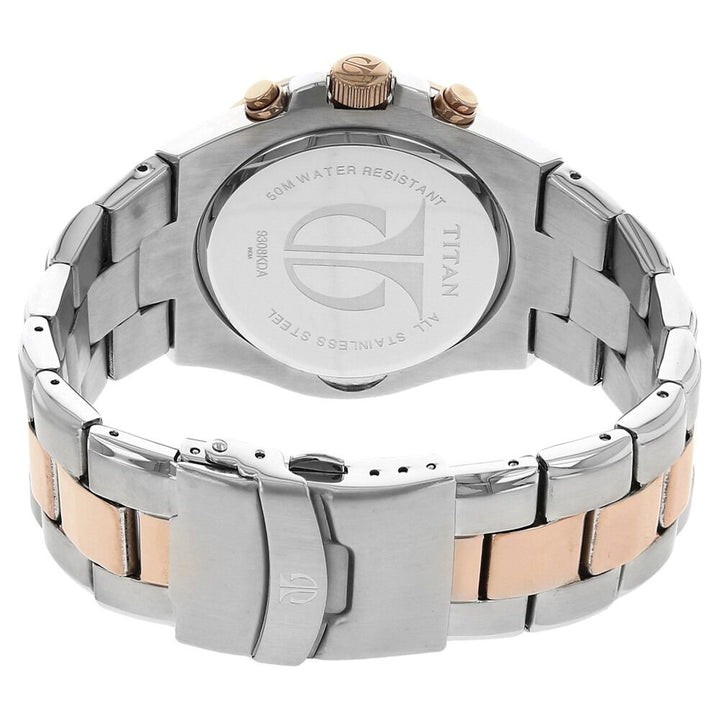 Titan Regallia Rose Gold Chronograph Stainless Steel Strap Watch for Men NS9308KM01