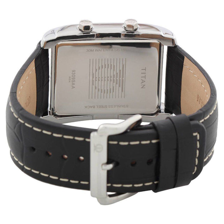 Titan Octane White Dial Analog Leather Strap watch for Men-NC9309SL01J