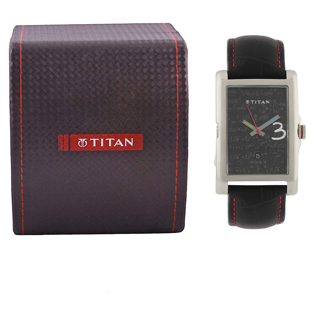 Titan Quartz Analog with Date Black Dial Watch for Men-NC9310SL01