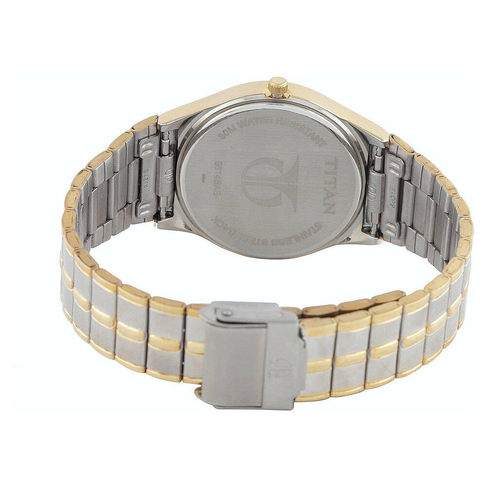 Titan Quartz Analog with Date Silver Dial Watch for Men-NE9314BM01A