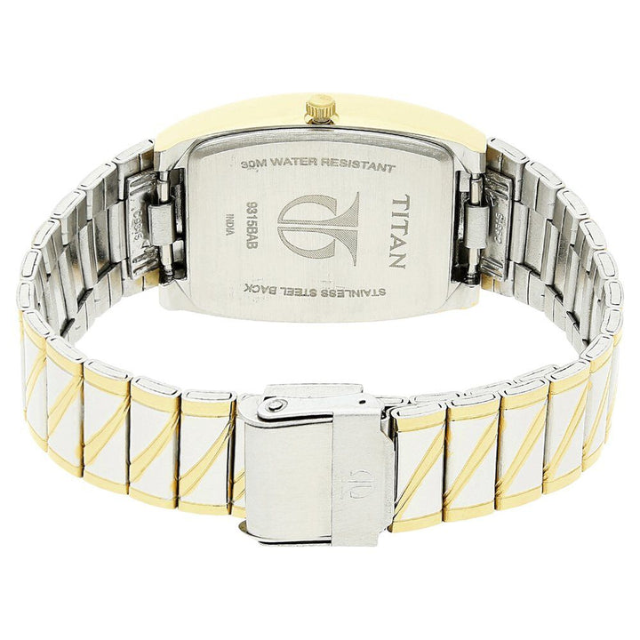 Titan Quartz Analog with Date Black Dial Stainless Steel Strap Watch for Men NS9315BM02