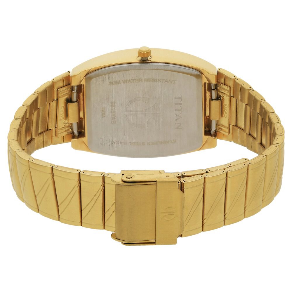 Titan Quartz Analog with Date White Dial Stainless Steel Strap Watch for Men - The Watch Factory ®