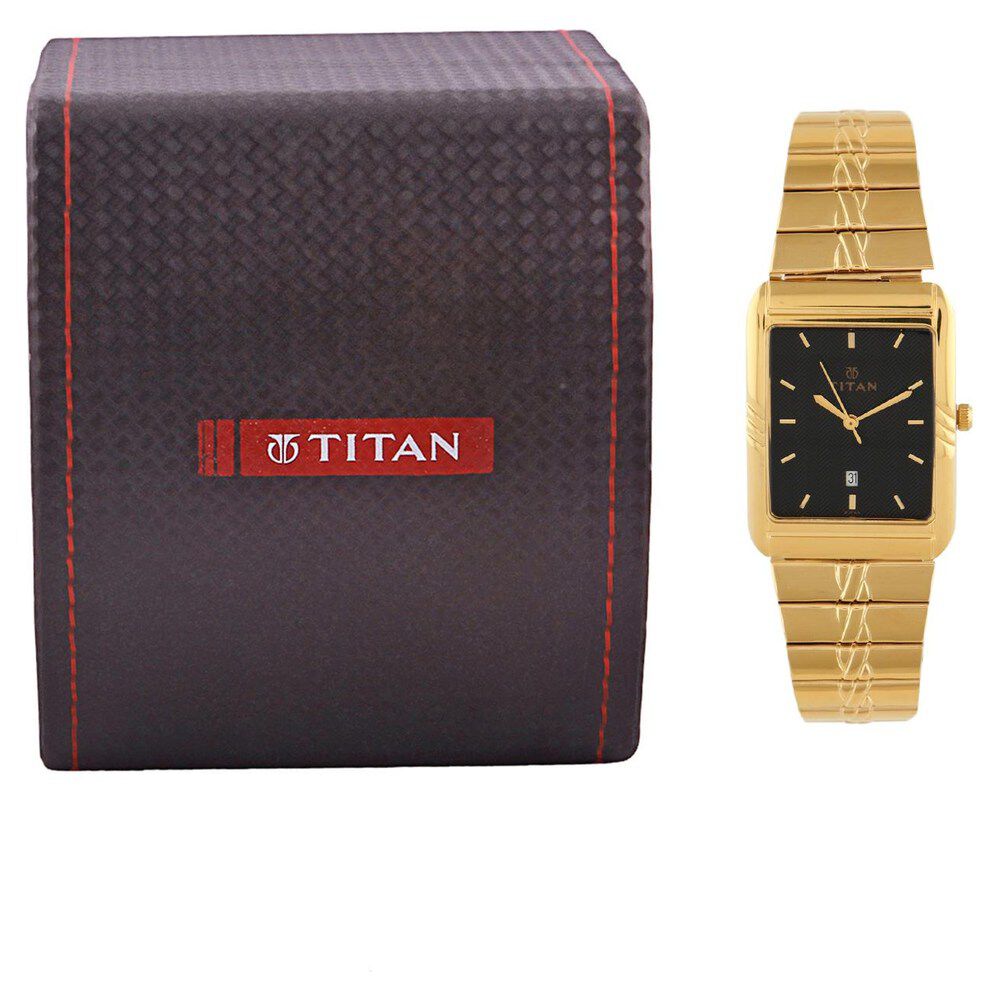 Titan Quartz Analog with Date Black Dial Watch for Men-NE9317YM03A