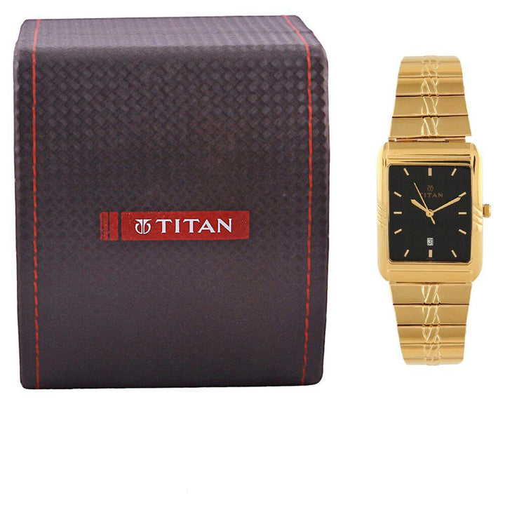 Titan Quartz Analog with Date Black Dial Watch for Men-NE9317YM03A