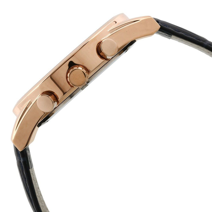 Titan Quartz Chronograph Blue Dial Leather Strap Watch for Men-9322WL05