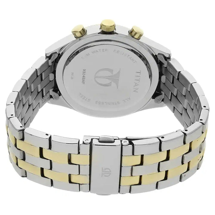 Titan Silver Dial Multicoloured Stainless Steel Strap Watch NP9324BM01 (D121A)