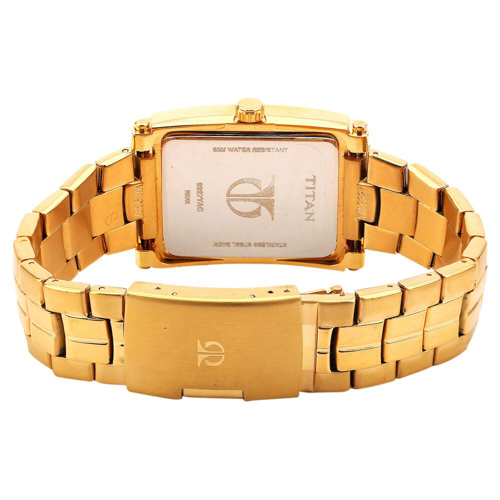 Titan Quartz Analog with Date Black Dial Stainless Steel Strap Watch for Men-9327YM03