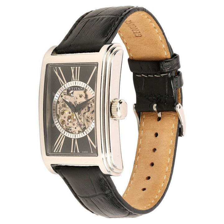 Titan Quartz Analog Black Dial Watch for Men-9340SL01