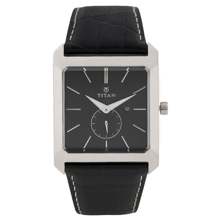 Titan Quartz Analog Black Dial Watch for Men-NC9349SL01J